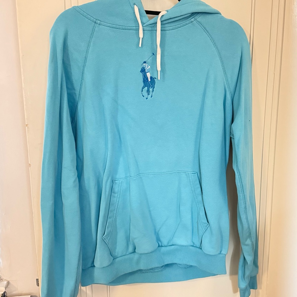 Blue Polo Hoodie Sweater